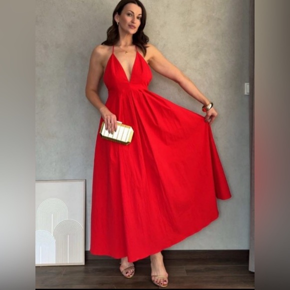 🔥🔥zaraZw collection open back maxi dress